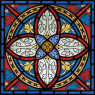 Бордюр стеклянный мульти 50х50 (Glass muiti border) 02