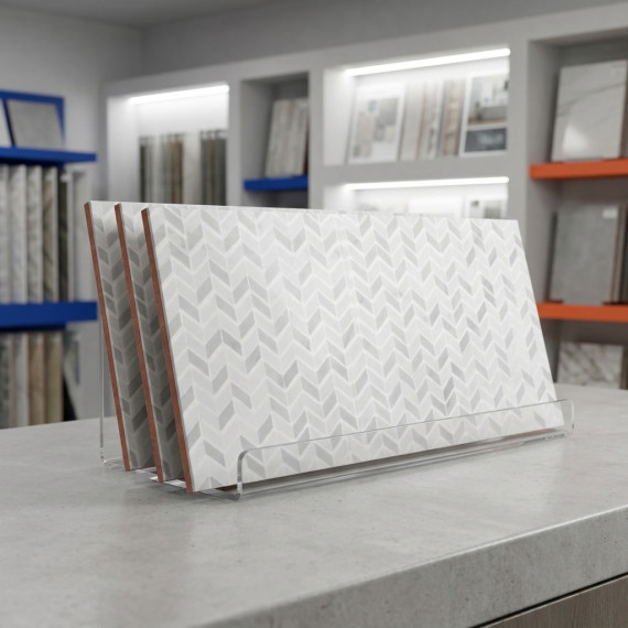 Селиа белый вставка ОП 01 25х60 см декор керамический Gracia ceramica Celia white decor 01 - 1шт 0.15м2