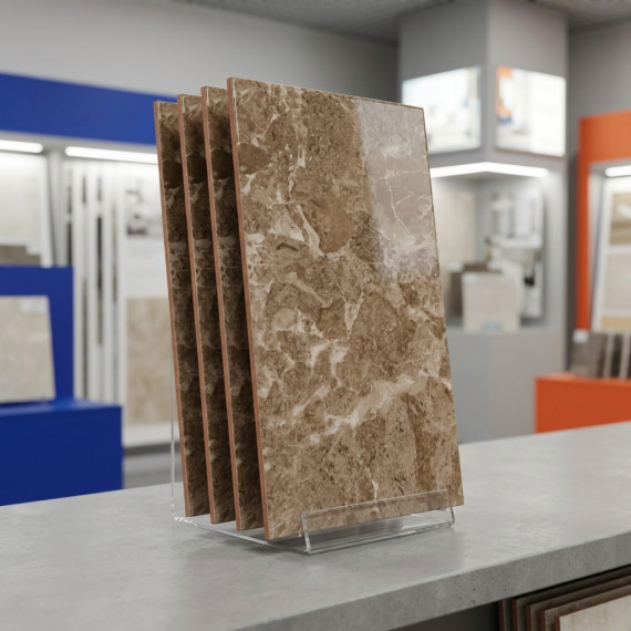 Салони коричневый ОП 02 30х50 см керамическая плитка глянцевая Gracia ceramica Saloni 02 - 8шт 1.2м2