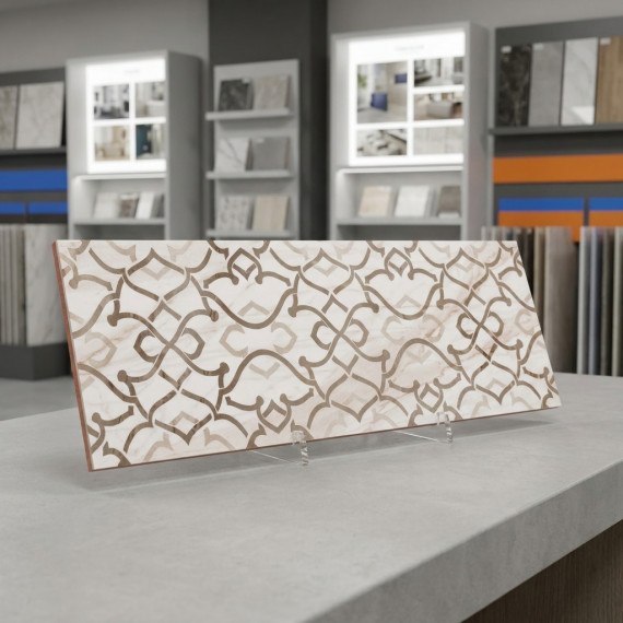 Шато бежевый вставка ОП 02 30х90 см декор керамический Gracia ceramica Chateau beige decor 02 - 1шт 0.27м2