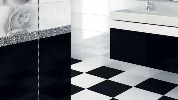 Камелия вставка с рисунком ОП 04 25х40 см декор керамический Gracia ceramica - 1шт 0.1м2